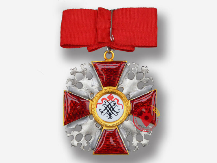 Знак ордена Святого Александра Невского большой (с кристаллами Swarovski) копия